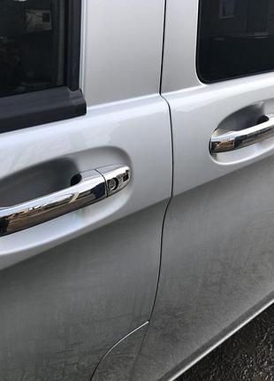 Накладки дверных ручек mercedes vito w447 2014- с отверст под сенсор 4шт на ручки дверей авто
