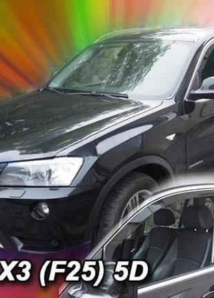 Дефлектори вікон вітровики bmw x3 f25 5d 10-17 вставні 4шт heko бмв х3