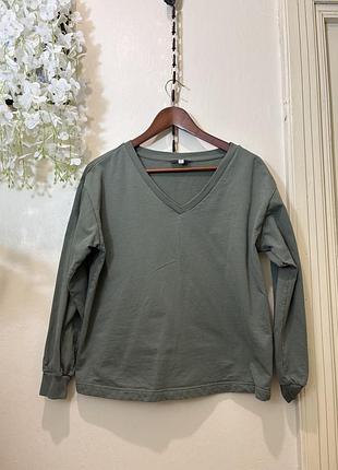 Жіночий джемпер/лонгслів з v-подібним вирізом cozee home