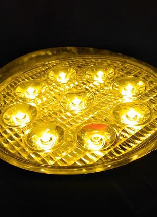 05-27w дальний желтая 115x115x55 lider дополнительная светодиодная противотуманная автофара led фара 12в 24в