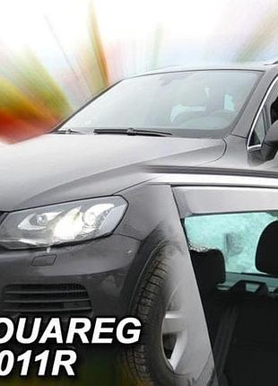 Дефлекторы окон ветровики volkswagen touareg 4d 10-18 вставные 4шт heko фольксваген таурег