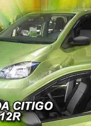 Дефлектори вікон вітровики seat mii 5d 12- вставні 2шт heko сєат міі