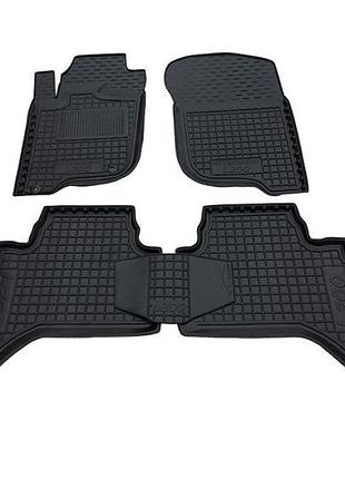 Автомобильные коврики в салон на mitsubishi l200 06-09 4шт черные avto-gumm митсубиси л200