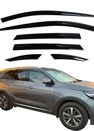 Дефлекторы окон ветровики kia sorento 15-20 6шт clover киа соренто