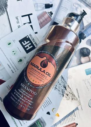 Шампунь для поврежденных волос с маслом марулы marula oil clever cosmetics