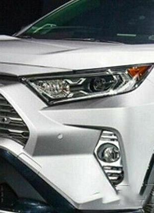 Toyota rav 4 2019+ хром накладки на противотуманные фары тип a