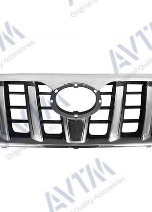 Решітка радіатора avtm toyota prado 120 03-09 хром грунт сріблясто чорна тойота прадо 120