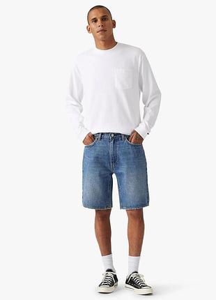 Оригинальные джинсовые шорты levi's 454 relaxed fit 19699 playback music dark wash
