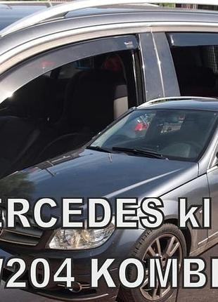Дефлекторы окон ветровики mercedes c 204 combi 07-14 вставные 4шт heko мерседес ц