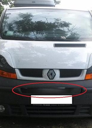Зимняя заглушка накладка на бампер средняя avtm opel vivaro 01-06 глянцевая опель виваро