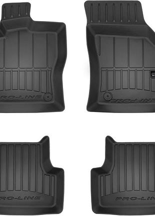 Автомобильные коврики в салон frogum 3d на skoda octavia a7 13-19 шкода октавия черные
