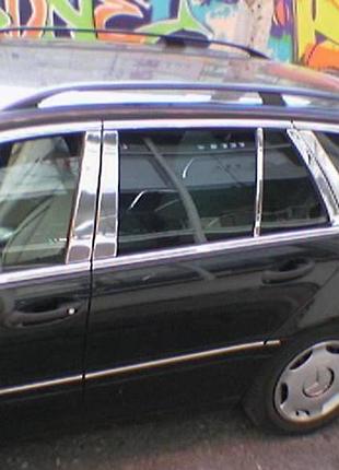 Накладки на стойки дверей mercedes w210 1995-2003 6шт автомобильные декоративные накладки на авто