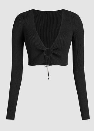 Топ лонг в рубчик zara на завязках
