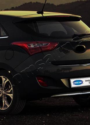 Накладки на задній бампер hyundai i30 2012-2017 верхній захисні декоративні накладки на бампер авто