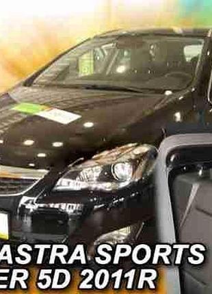 Дефлекторы окон ветровики opel astra j sports tourer 5d combi 11- вставные 4шт heko опель астра джей