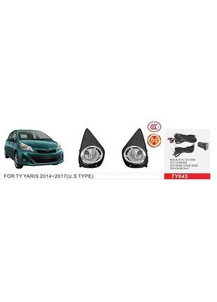 Протитуманні фари птф туманки dlaa для toyota yaris 14-17 ty-645 тойота яріс