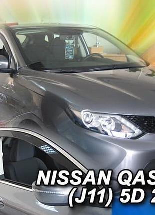 Дефлектори вікон вітровики nissan qashqai 2 5d 14-21 вставні 4шт heko ніссан кашкай