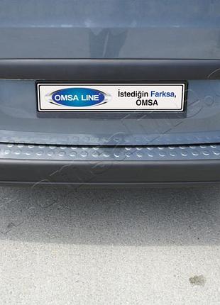 Накладки на задний бампер citroen berlingo/peugeot partner ii 2008- матированный защитные декоративные
