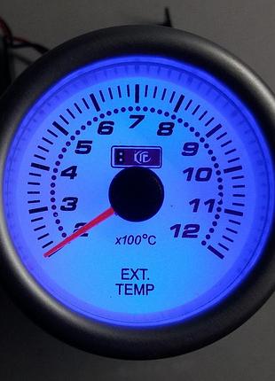 Указатель температуры выхлопных газов стрелочный ket gauge 7708 led d52мм прибор датчик автомобильный