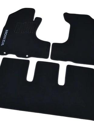 Ворсовые коврики в салон авто avtm на для honda cr-v 01-06 хонда срв черные