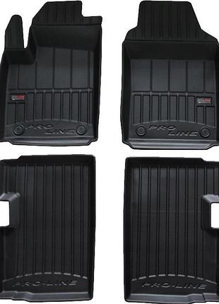 Автомобильные коврики в салон frogum 3d на fiat 500 1 07- фиат 500 черные