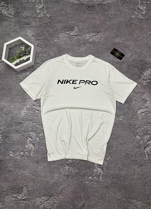 Біла спортивна футболка nike pro dri-fit оригінал найк