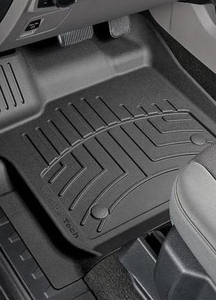 Автомобильные коврики в салон weathertech на ford f-150 15-20 передние черные форд ф-150