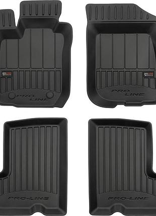 Автомобільні килимки поліки в салон frogum 3d для renault duster 1 08-18 рено дастер чорні