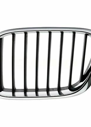 Решітка радіатора avtm bmw x5 00-03 е53 ліва хром ребра чорні бмв х5