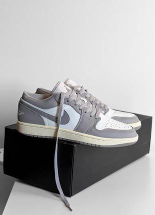 Кросівки air jordan 1 low vintage stealth grey grey/white  53558-053
