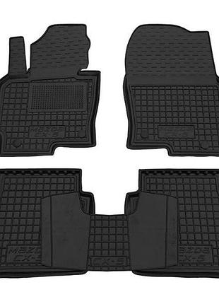 Автомобильные коврики в салон на mazda cx-5 12-17 4шт черные avto-gumm мазда цх-5