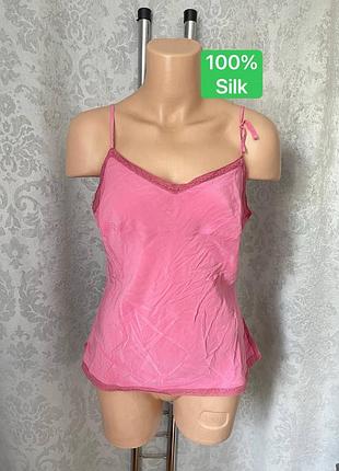 Блуза на бретелях із натурального шовку soft gray silk
