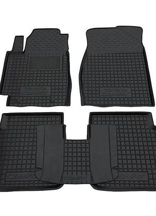 Автомобільні килимки поліки в салон на toyota camry v30 02-06 4шт чорні avto-gumm тойота камрі