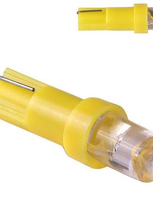 Автолампа pulso led t5 1smd-3030 12v 0.5w 3lm жовта для габаритів lp-120325 уп. 10шт.