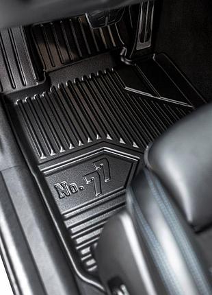 Автомобільні килимки поліки в салон frogum 3d для renault sandero 2 12-20 рено сандеро чорні