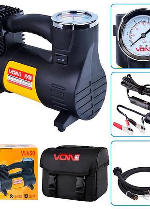 Автомобільний компресор voin vl-430 150psi 14a 40л прикурювач перех на клем насос для підкачки шин