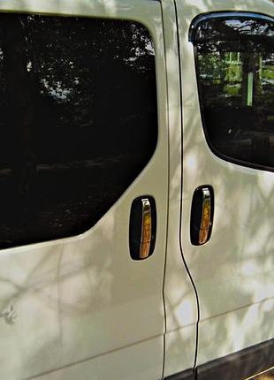 Накладки дверных ручек renault trafic/opel vivaro/nissan primastar 2001-2014 8шт на ручки дверей авто