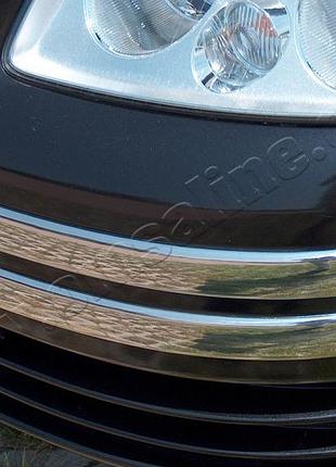 Накладки на передній бампер vw caddy 2003-2010 2шт брови захисні декоративні накладки на бампер авто