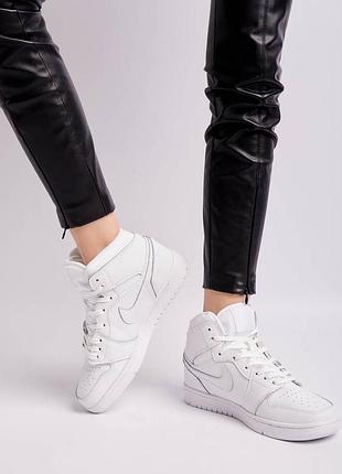 🌺женские кроссовки nike air jordan 1 high all white