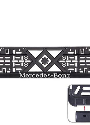 Рамка номера пластик sr с хром. рельефной надписью mercedes рн-vch-15650