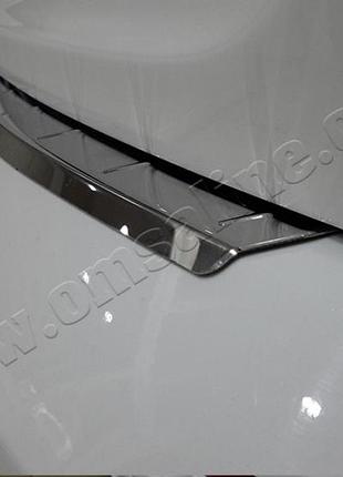 Накладки на задній бампер audi q7 2006-2015 захисні декоративні накладки на бампер авто
