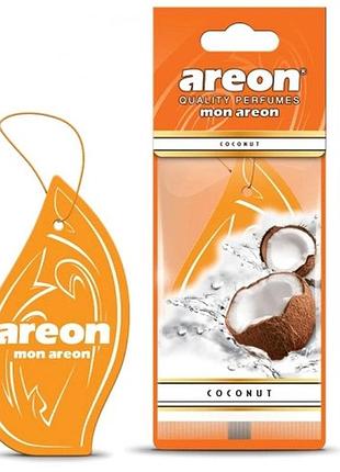 Освежитель воздуха areon сухой листок mon coconut/кокос