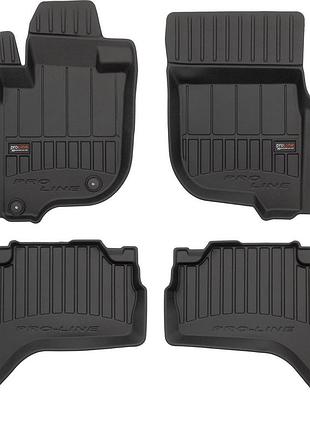 Автомобільні килимки поліки в салон frogum 3d для mitsubishi l200 15- мітсубісі л200 чорні