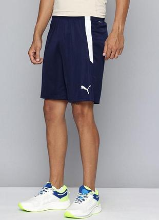 Мужские темно синие легкие спортивные шорты для тренировок puma пума оригинал