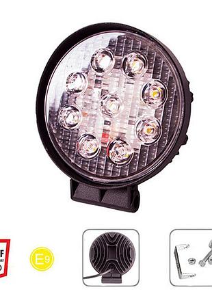 Фара рабочего света wlp-27r1f5 flood 9led*3w 114*50/10-30v/27w/6000k wlp-27r1f5