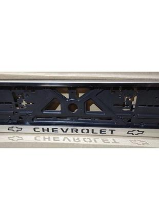 Рамка для номерного знака из нержавейки st line chevrolet шевроле