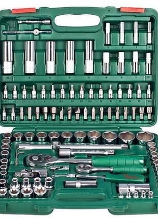Профессиональный набор торцовых головок hans 1/4 dr 4-14мм 1/2 dr 10-32мм 108 предметов