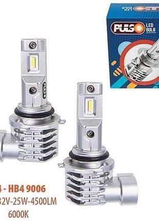 Светодиодные led автолампы pulso hb4 (9006) m4 led-chips cree 4500lm 2x25w 6000k 9-32v компл