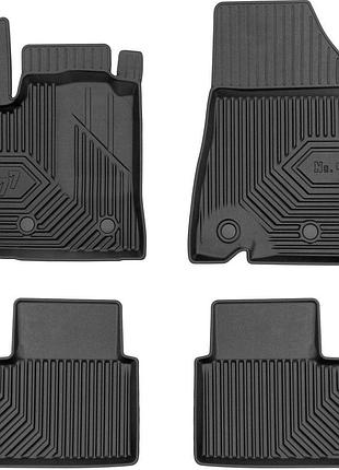 Автомобільні килимки поліки в салон frogum 3d для renault arkana 1 eur 19- рено аркана чорні