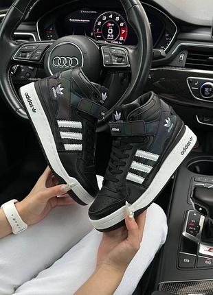 🌺женские кроссовки adidas forum 84 mid black Jamileon w